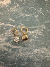 Load image into Gallery viewer, Manifest Evil Eye Protection Energy REAL Moissanite drop earrings 18ct yellow gold 2 carat