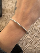 Load image into Gallery viewer, Law Of Attraction white and silver bangle 5.8 cm diameter to manifest your goals and wishes