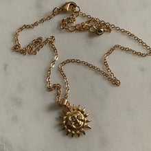 Load image into Gallery viewer, Sun Love Intention Pendant Gold for Attracting Love, Commitment and Heart Chakra, Solar Plexus Statement Intention Jewellery