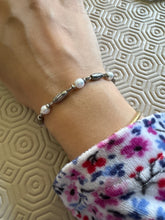 Load image into Gallery viewer, Wealth & good Health Intention bracelet faux pearls metal clasp Bracelet 18cm