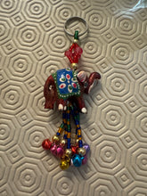 Load image into Gallery viewer, Evil Eye Red Elephant Protection Intention Tassel Hand Beaded Ornament for Warding Off Evil Eye and Psychic Attacks