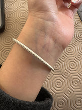 Load image into Gallery viewer, Law Of Attraction white and silver bangle 5.8 cm diameter to manifest your goals and wishes