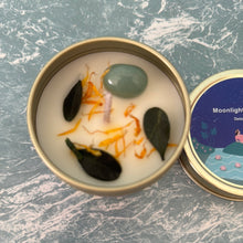 Load image into Gallery viewer, Detachment, Health and Happiness Intention Candle &amp; Green Aventurine Crystal for Manifesting Good Longterm Health, Joy, Fulfilment and Quality of Life 60ml
