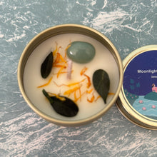 Load image into Gallery viewer, Detachment, Health and Happiness Intention Candle & Green Aventurine Crystal for Manifesting Good Longterm Health, Joy, Fulfilment and Quality of Life 60ml