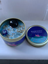 Load image into Gallery viewer, Black Magic & Evil Eye Removal Intention Candle for Manifesting for Removing Spells, Voodoo, Hexes, Curses and Attacks With Black Obsidian and Clear Quartz Crystals