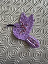 Load image into Gallery viewer, Get Your Ex Back Charm Beaded Jewel bird purple embroidery Intention For Return of Past Lover