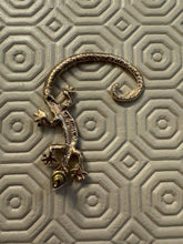 Load image into Gallery viewer, Powerful PROTECTION Lizard Earring Gold For absorbing negative energy, evil eye protection, magic protection and attacks