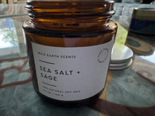 Load image into Gallery viewer, Evil Eye & Protection Intention Sea Salt and Sage Candle for Manifesting for Warding Away Negativity, Bad Energy, Spells & Psychic Attacks 100g
