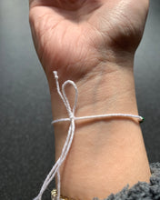 Load image into Gallery viewer, Goddess Intention Manifesting Tie Bracelet with Pink and Green For Power and Self Confidence