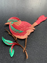 Load image into Gallery viewer, Remove Black Magic Take Away Spells and Absorb Intention Embroidered Bird for Protection & Success Embroidery Bird on Branch