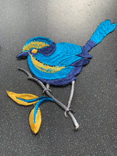 Load image into Gallery viewer, Remove Black Magic Take Away Spells and Absorb Intention Embroidered Bird for Protection & Success Embroidery Bird on Branch