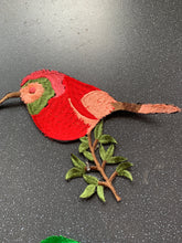 Load image into Gallery viewer, Remove Black Magic Take Away Spells and Absorb Intention Embroidered Bird for Protection & Success Embroidery Bird on Branch