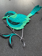 Load image into Gallery viewer, Remove Black Magic Take Away Spells and Absorb Intention Embroidered Bird for Protection & Success Embroidery Bird on Branch