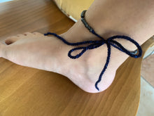 Load image into Gallery viewer, Black Magic Removal Intention Anklet for Removing Hexes, Curses, Voodoo, Negative Energy, Spells Charged Wool Blue Tie Thread