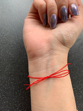 Load image into Gallery viewer, Kabbalah Red Protection String Intention Tie Manifesting Bracelet