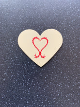 Load image into Gallery viewer, Love, Commitment, Marriage Manifesting Hand Embroidered Heart Intention Card
