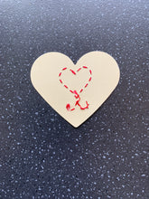 Load image into Gallery viewer, Love, Commitment, Marriage Manifesting Hand Embroidered Heart Intention Card
