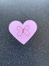 Load image into Gallery viewer, Twin Flame Union & Success Hand Embroidered Intention Love Heart Manifesting Card