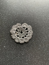 Load image into Gallery viewer, MANIFEST ANYTHING YOU WANT! Love, money, peace (3 in 1) handmade Intention Crochet Silver Flower by my grandma
