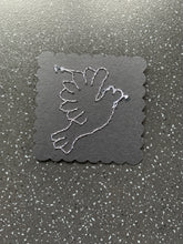 Load image into Gallery viewer, Law of Attraction Hand Embroidered & Beaded Intention Card for Detachment To Let Things Come