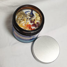 Load image into Gallery viewer, Chakra Cleansing Intention Candle for Manifesting Alignment of Crown, Third Eye, Throat Heart, Solar Plexus, Sacral and Root Chakras 60ml