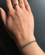 Load image into Gallery viewer, Throat Chakra Communication Blockages Intention Manifesting Tie Bracelet