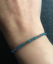 Load image into Gallery viewer, Throat Chakra Communication Blockages Intention Manifesting Tie Bracelet