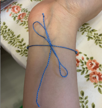 Load image into Gallery viewer, Throat Chakra Communication Blockages Intention Manifesting Tie Bracelet