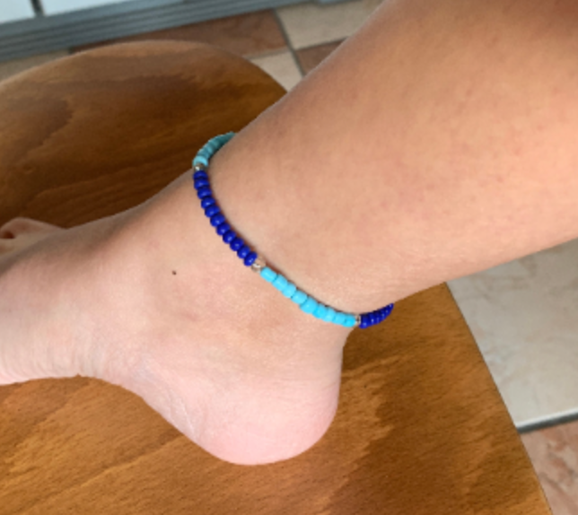 Healing & Letting Go Blue Intention Manifesting Tie Anklet