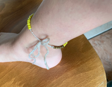 Load image into Gallery viewer, Make Your Wish Come True Manifesting Intention Tie Anklet
