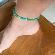 Load image into Gallery viewer, Anxiety Peace Anklet Adjustable for Calming & Healing Nerves Intention Manifesting Tie Anklet