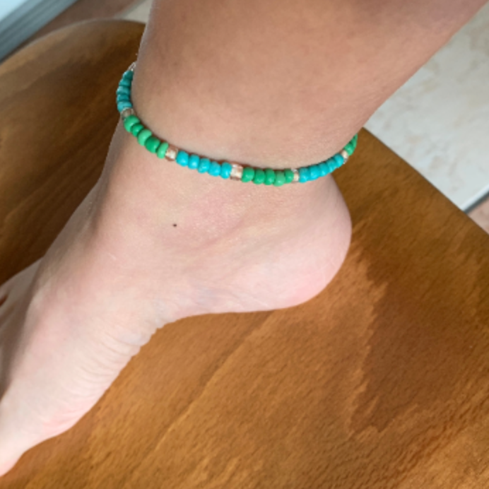 Anxiety Peace Anklet Adjustable for Calming & Healing Nerves Intention Manifesting Tie Anklet