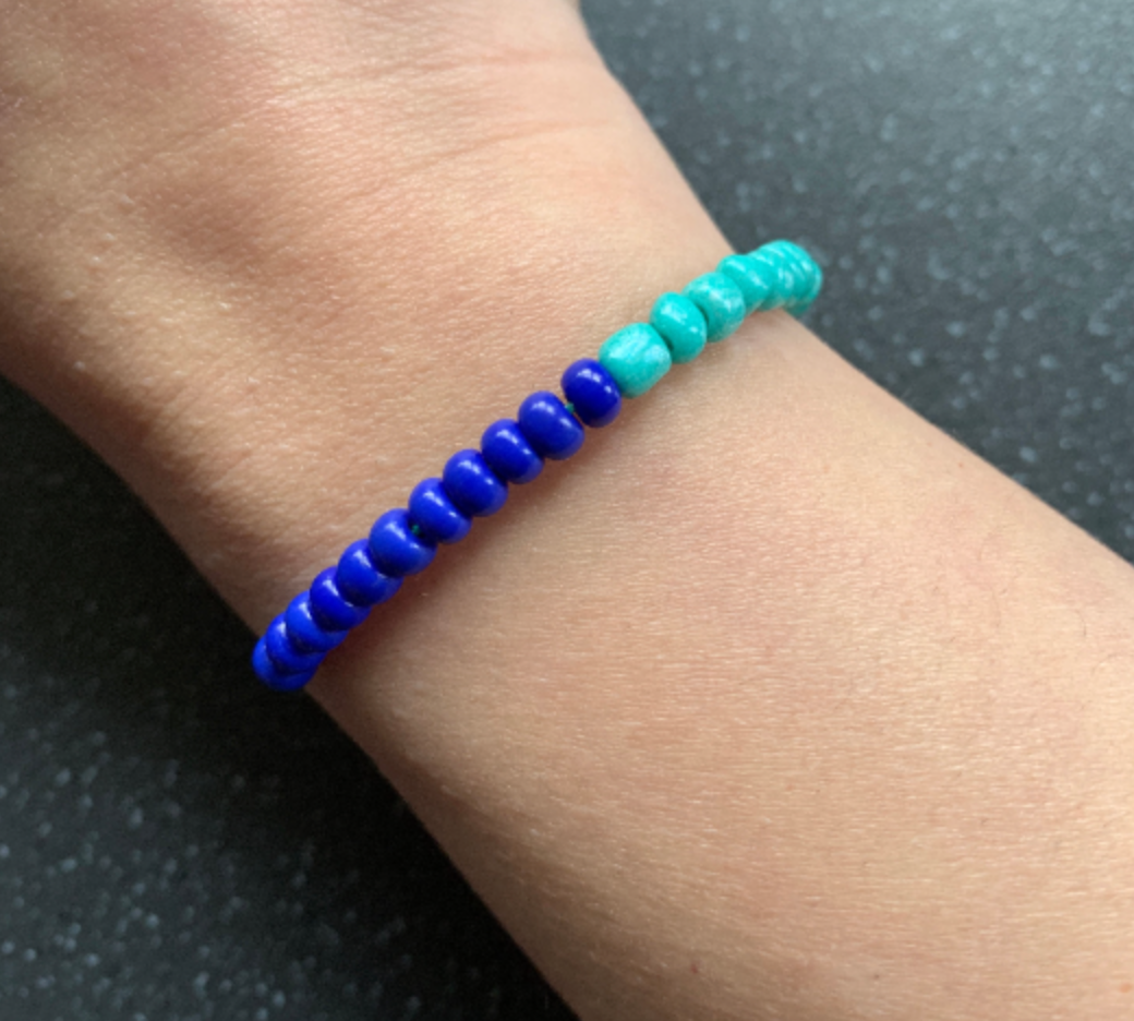Balance & Harmony Intention Manifesting Tie Bracelet Flow & Good Stability (Yin & Yang) Turquoise Blue