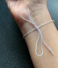 Load image into Gallery viewer, Attract Better Days Blue & Yellow Happiness Blockage Remover Flower Intention Manifesting Tie Bracelet