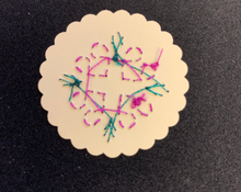 Load image into Gallery viewer, Commitment & Love, Intention Manifesting Affirmation Card to for Romance Embroidered Card