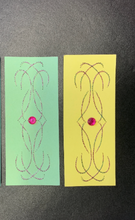 Load image into Gallery viewer, Money, Success, Wealth & Happiness Intention Card Hand Embroidered