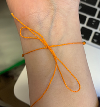 Load image into Gallery viewer, Wheel of Fortune Intention Tie Bracelet Orange Tarot Major Arcana for Fortune & Abundance