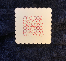 Load image into Gallery viewer, Manifest Love & Strong Relationships Intention Card for Commitment and Stability Hand Embroidered Square