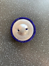 Load image into Gallery viewer, Third Eye Chakra Intention Blue Gold Beaded Embroidery Button Charm for Boosting Intuition and Psychic Powers