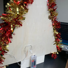 Load image into Gallery viewer, Tarot Advent Calendar Christmas Tree with Affirmation Intention Bracelets Limited Edition Spiritual Handmade Fairy Lights, Tinsel Decoration