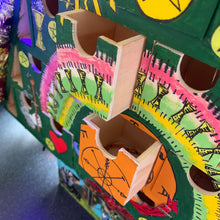 Load image into Gallery viewer, Tarot Advent Calendar Christmas Tree with Affirmation Intention Bracelets Limited Edition Spiritual Handmade Fairy Lights, Tinsel Decoration