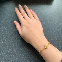 Load image into Gallery viewer, Buddha Peace & Inner Stability Spiritually Charged Gold Bracelet for Happiness and Solitude Buddhism Spiritual Intention Tie Bracelet