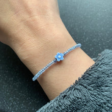 Load image into Gallery viewer, Clear Communication Blockages Intention Blue Tie Bracelet Spiritually Charged For More Interactions Speech Social Introvert