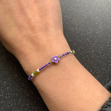 Load image into Gallery viewer, Beauty Intention Tie Bracelet Purple To Bring Inner & Outer Beauty Appearance Style Klim Mantra