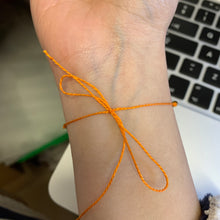 Load image into Gallery viewer, Sacral Chakra Passion & Intimacy Intention Tie Orange Bracelet for Desire, Pleasure, Passion and Connection In Life