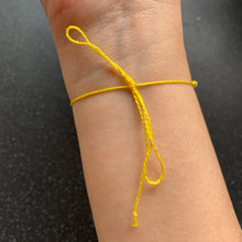Load image into Gallery viewer, Reiki Aura Intention Bracelet Adjustable Cotton Yellow Tie also for Relaxation, Healing, Well-Being Spiritually Charged Japanese Effect