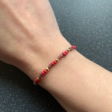 Load image into Gallery viewer, Warrior Intention Bracelet for Bringing Confidence, Strength to Any Situation and Overcoming Obstacles Spiritually Charged Soft Thread Tie