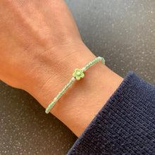 Load image into Gallery viewer, Stress and Peace Intention Bracelet for OCD, Anxiety, Chaos, Conflict Spiritually Charged Green Flower Nature Bracelet Prosperity Auspicious