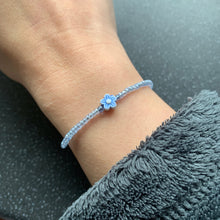 Load image into Gallery viewer, Clear Communication Blockages Intention Blue Tie Bracelet Spiritually Charged For More Interactions Speech Social Introvert