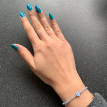 Load image into Gallery viewer, Clear Communication Blockages Intention Blue Tie Bracelet Spiritually Charged For More Interactions Speech Social Introvert